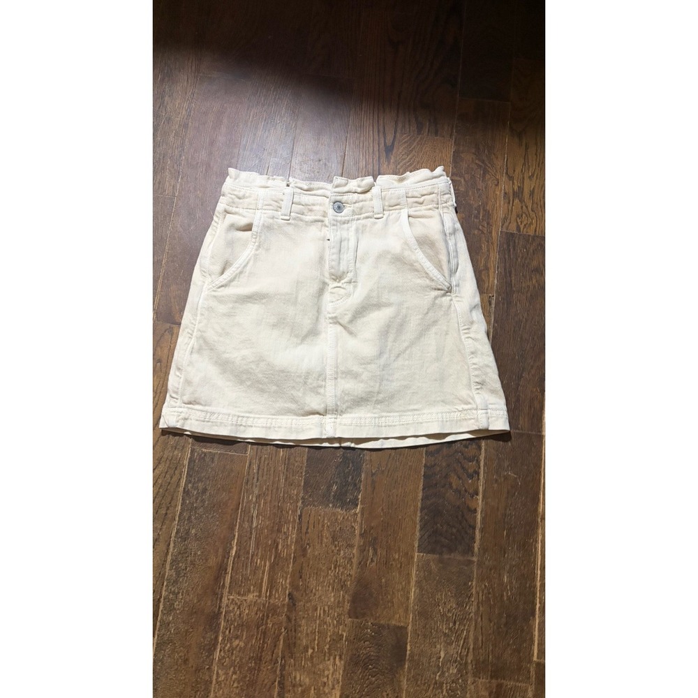 American Eagle High-Waist Paperbag Mini Jean Skirt Sz 2